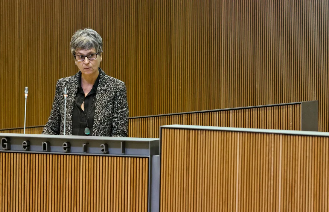 La presidenta del PS, Susanna Vela. 