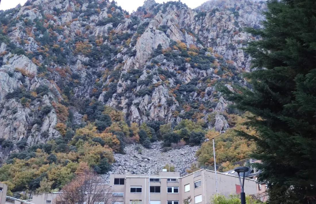 La zona on s'ha produït el despreniment.
