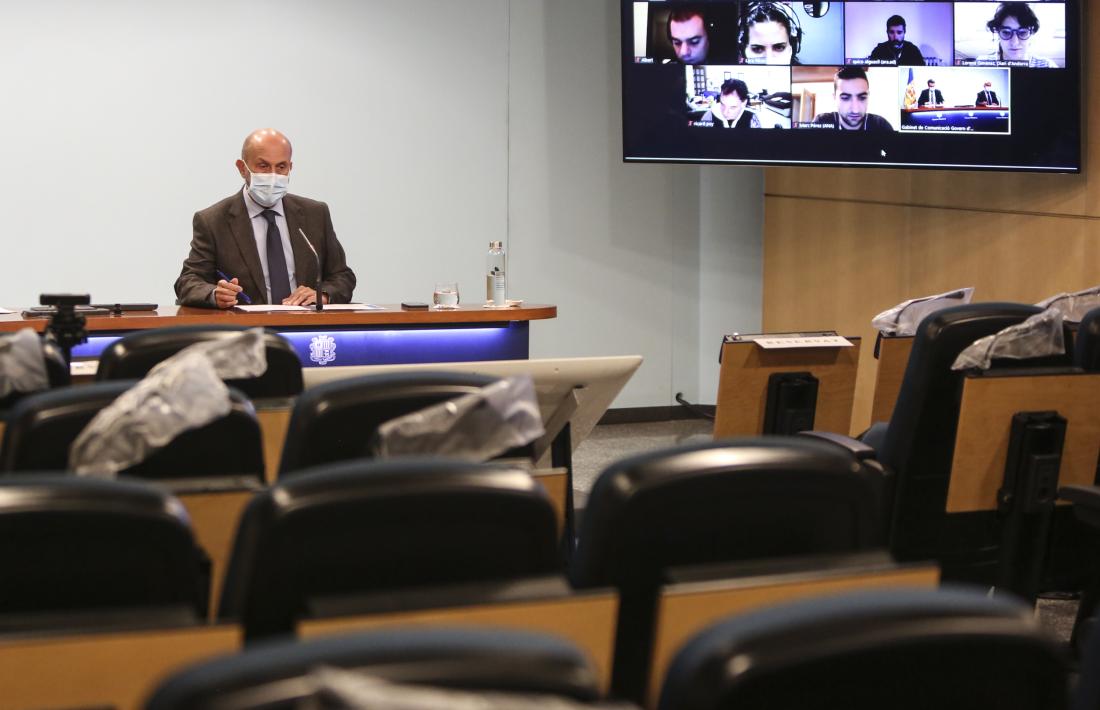 Joan Martínez Benazet en la roda de premsa d’aquest dimecres a la tarda.