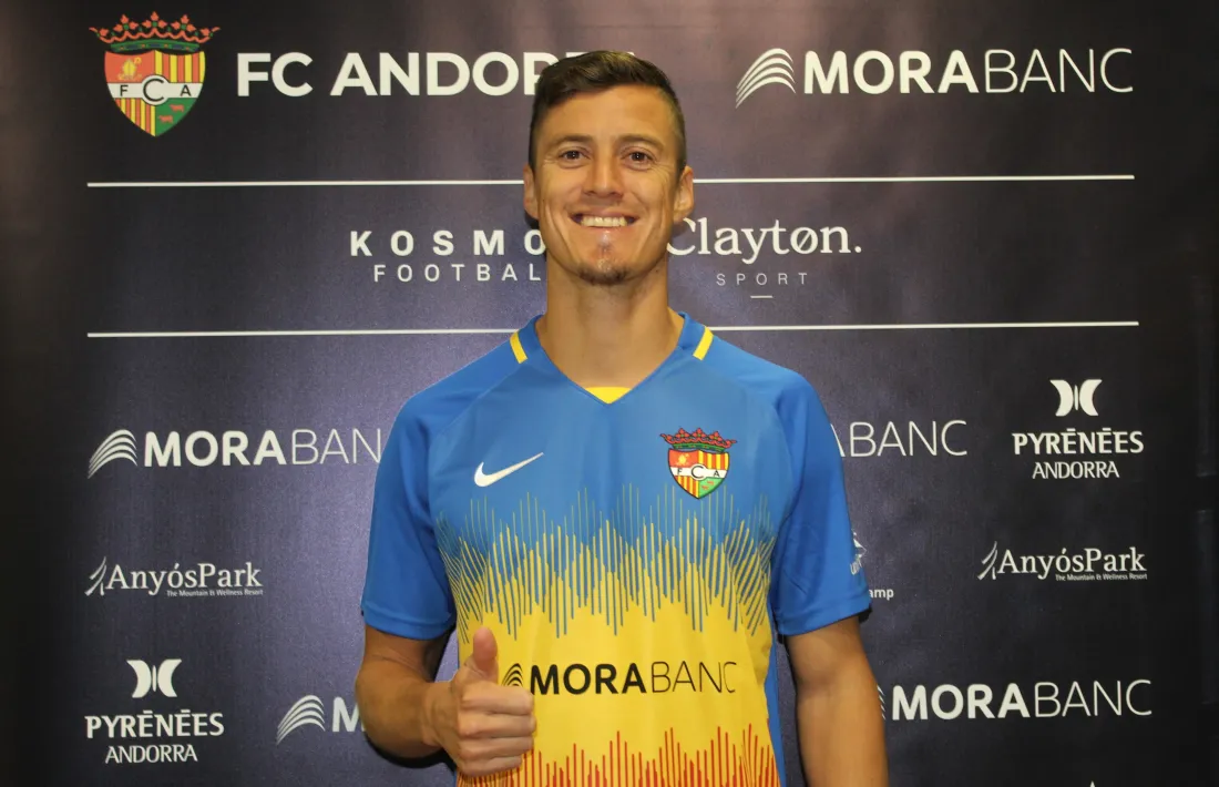 Martin Mantovani, amb la samarreta de l'FC Andorra. Foto: FC Andorra