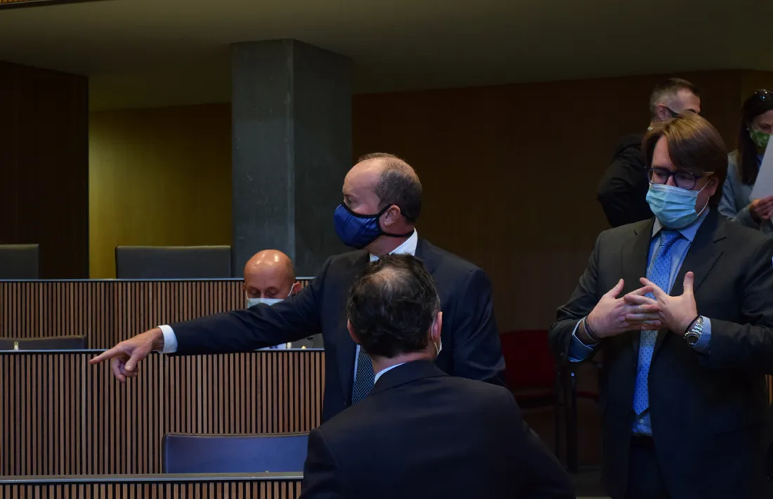 El ministre de Justícia i Interior, Josep Maria Rossell, avui al Consell General.