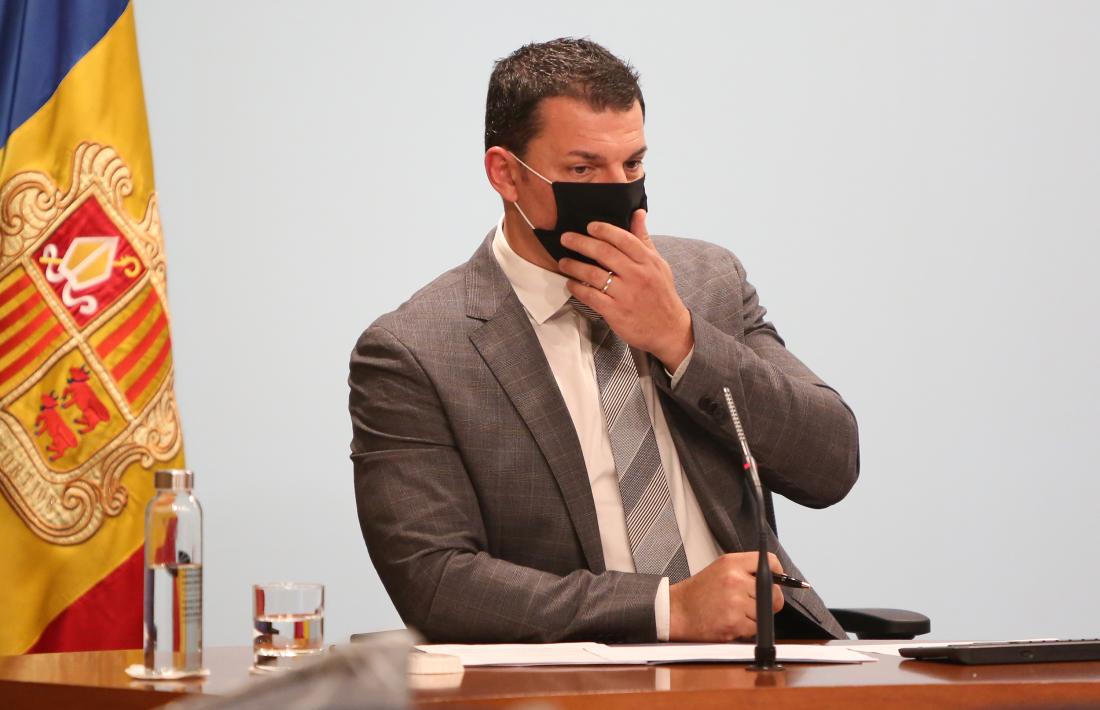 El ministre Jordi Gallardo en la compareixença d’ahir a la tarda.