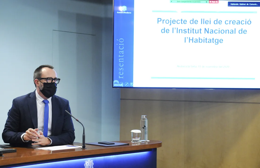 El ministre d’Afers Socials, Habitatge i Joventut, Víctor Filloy, va presentar ahir el projecte de llei de creació de l’INH.