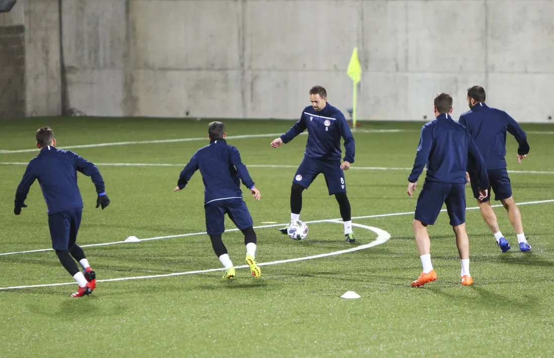 Márcio Vieira es va entrenar ahir a l’Estadi Comunal abans de complir els 100 partits amb la selecció. Foto: Facundo Santana