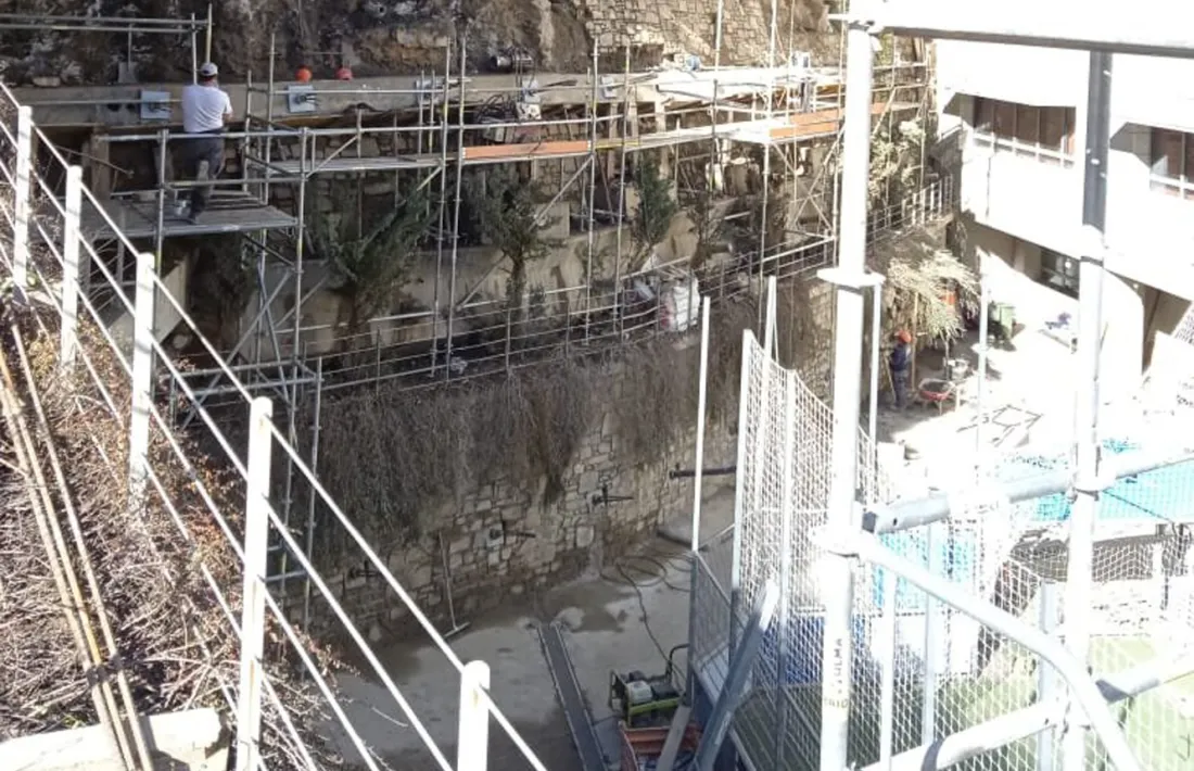 Els treballs que s'estan duent a terme a l'escola andorrana d'Encamp.