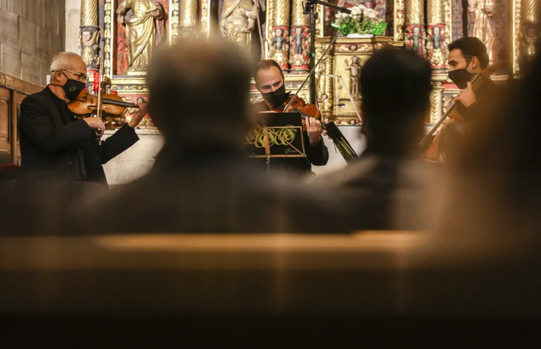 L’actuació del Trio Claret a l’església parroquial d’Ordino.