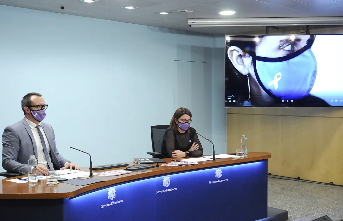 Un moment de la roda de premsa d'avui.