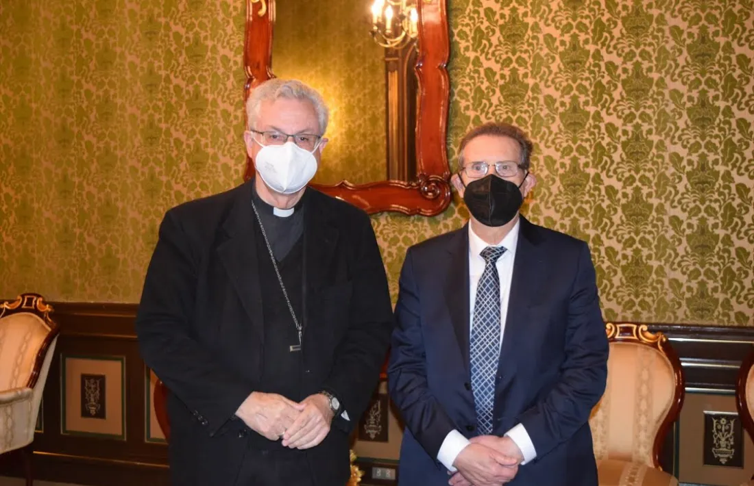 Vives i Amorós al palau episcopal.