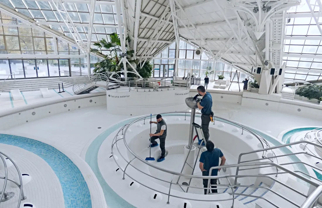 Caldea ha aprofitat les setmanes de tancament per fer treballs de manteniment.