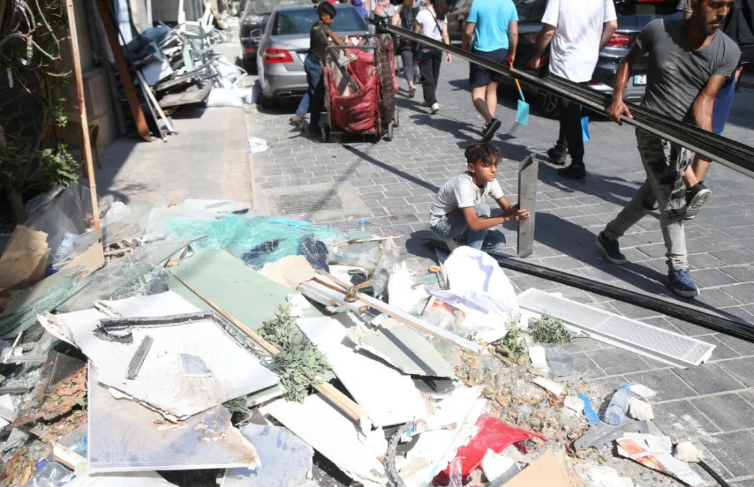 Així van quedar els carrers de Beirut després de les explosions.