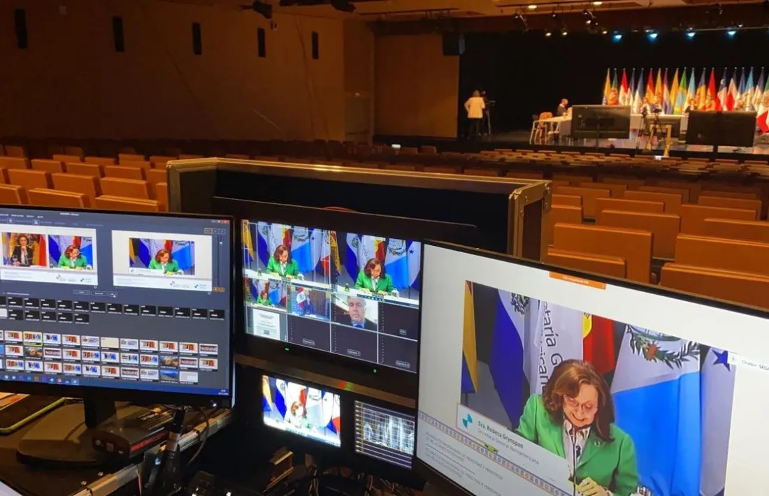 Un moment de la reunió telemàtica dels ministres iberoamericans de Relacions Internacionals.