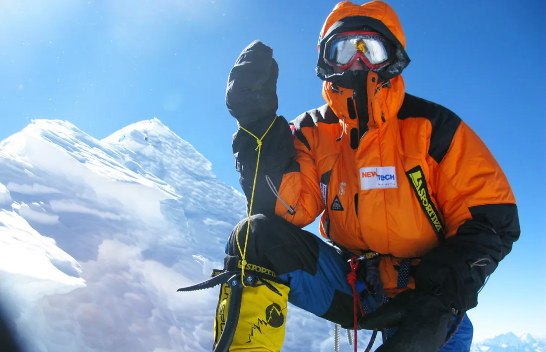 L'alpinista rus Denis Urubko.