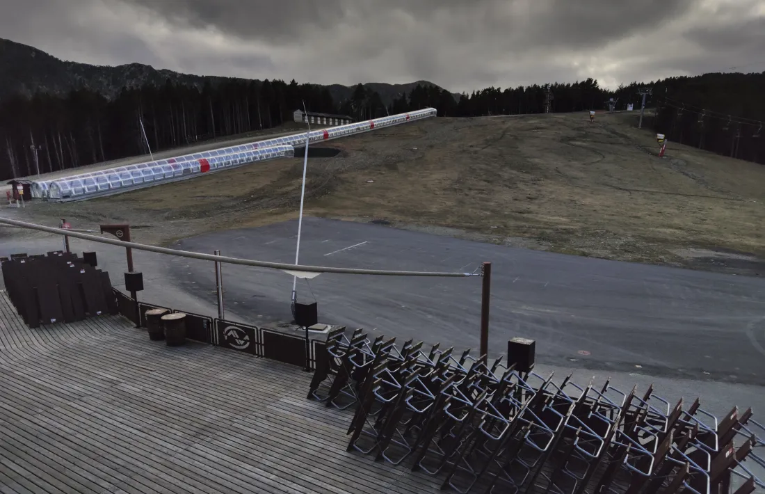 Les pistes de Pal Arinsal totalment tancades i sense neu, fa pocs dies.