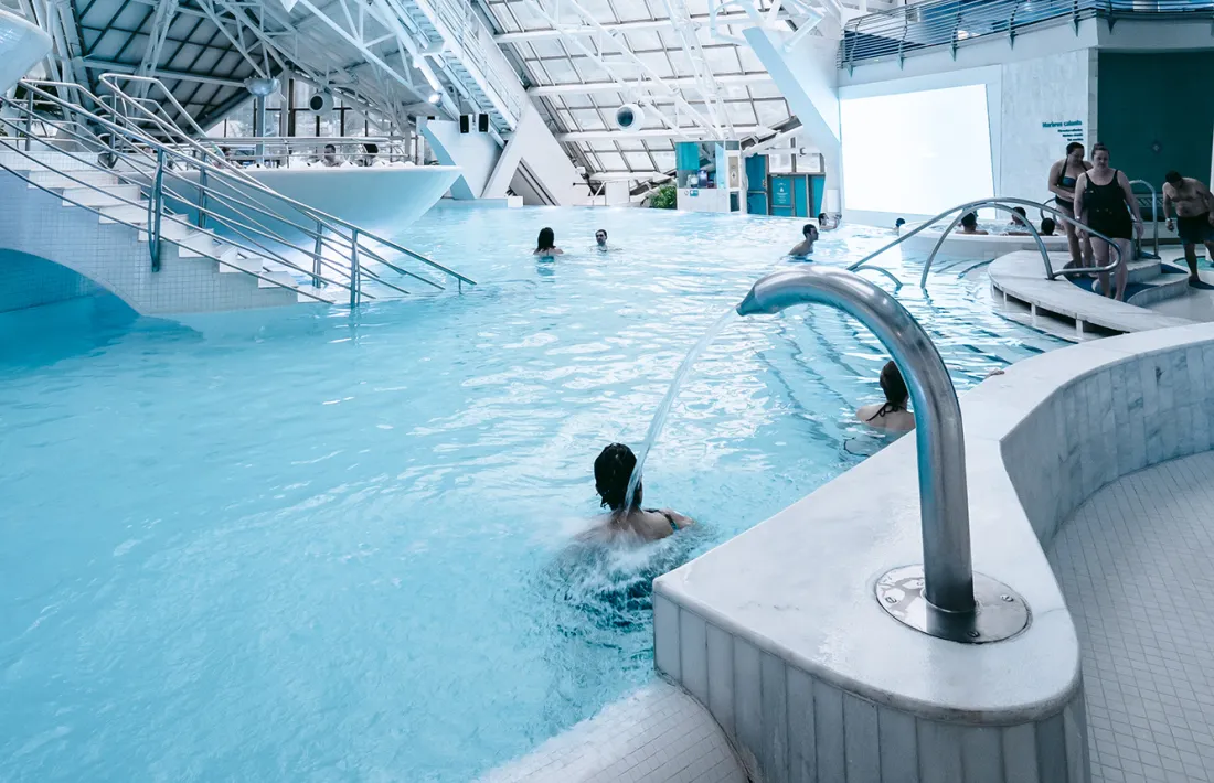 L'interior del termolúdic escaldenc.