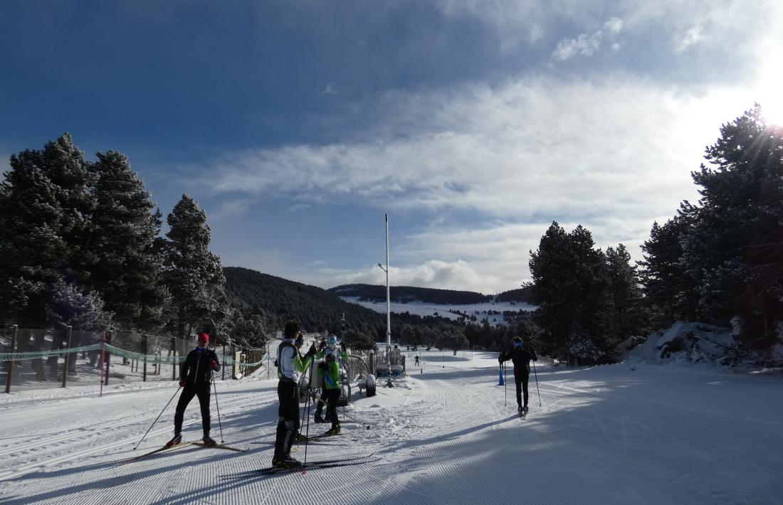 Esquiadors a La Rabassa.