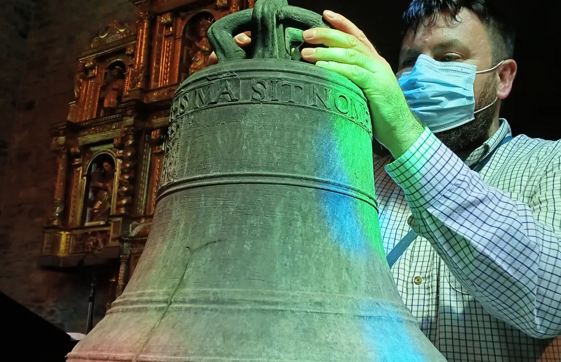 Lizarte, al setembre amb la campana a punt de sortir cap a València. S’hi distingeix la cicatriu, en forma de ‘Y’ i d’uns quinze centímetres de llarg.