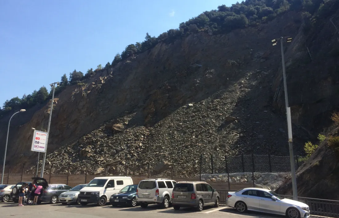 L'esllavissada a la zona de la Portalada.