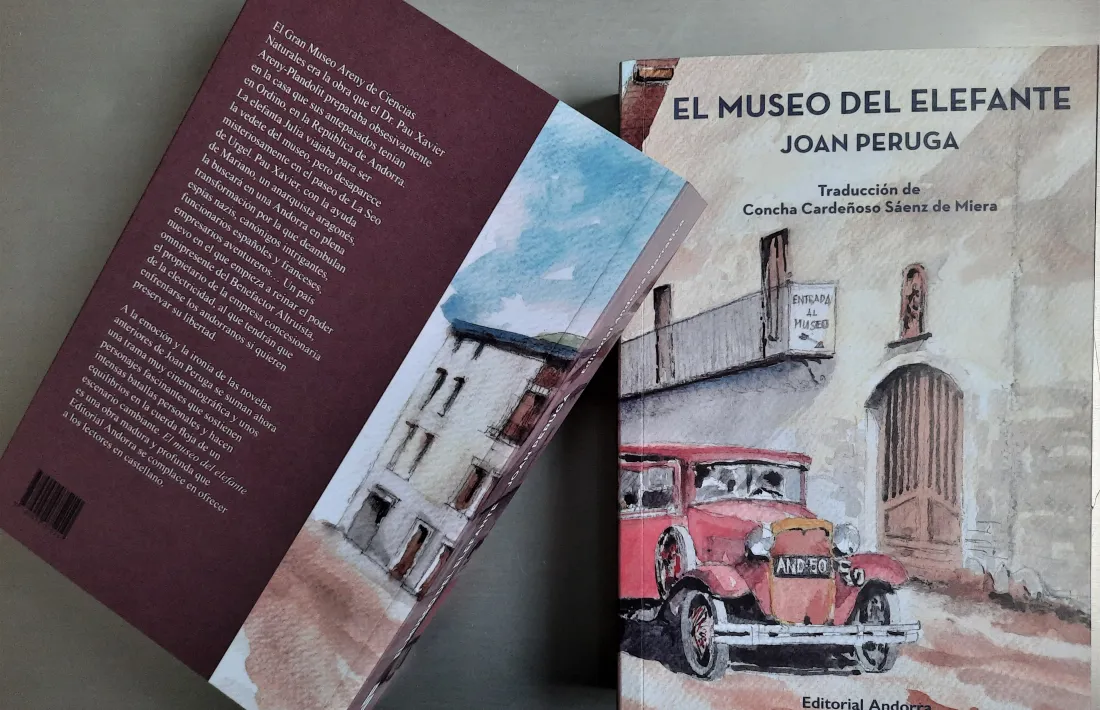 Portada i contraportada de la novel·la, amb il·lustració de Xavier Rebés.