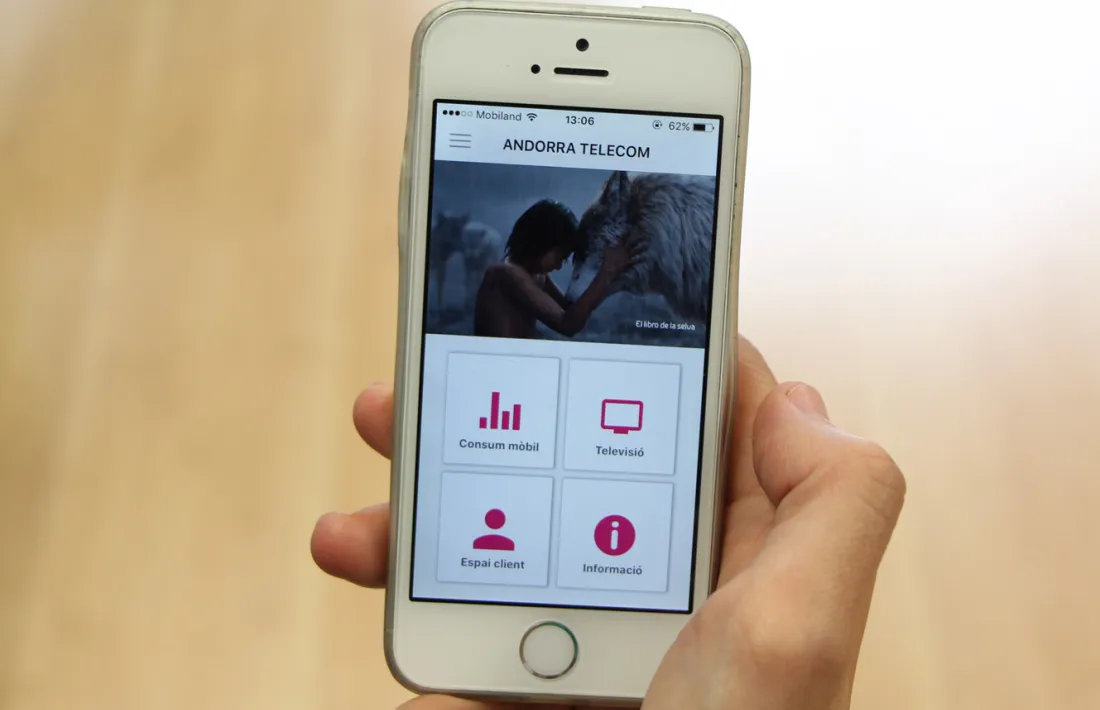 L'aplicació mòbil d'Andorra Telecom.