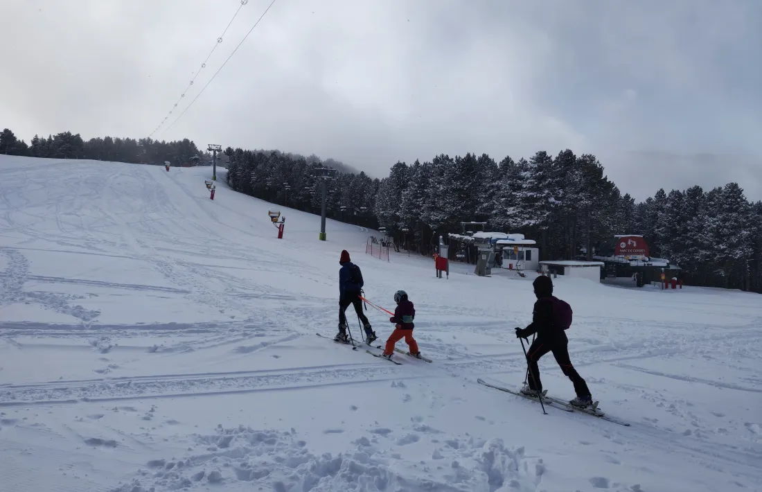 Esquiadors de muntanya a les pistes andorranes aquest cap de setmana.