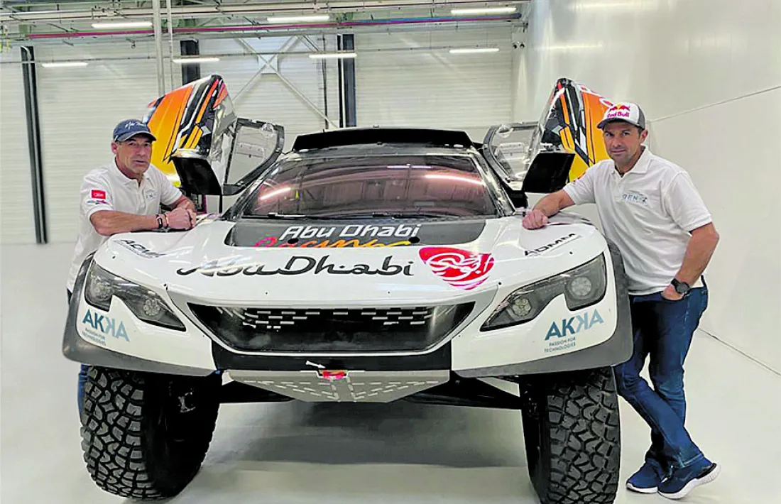 El resident Cyril Despres i l'explorador Mike Horn. Foto: Gen-Z