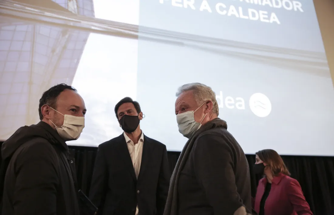Un moment de la presentació del projecte als cinemes Illa Carlemany, ahir al matí.