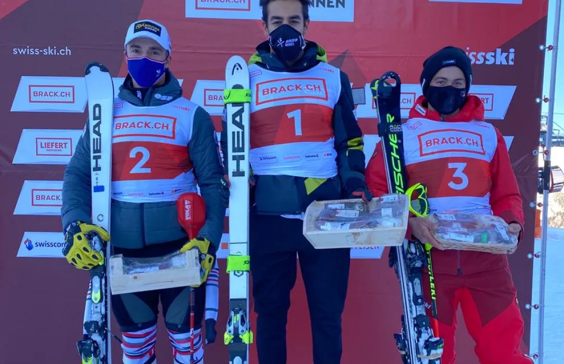 Joan Verdú, al podi de Zinal. Foto: FAE