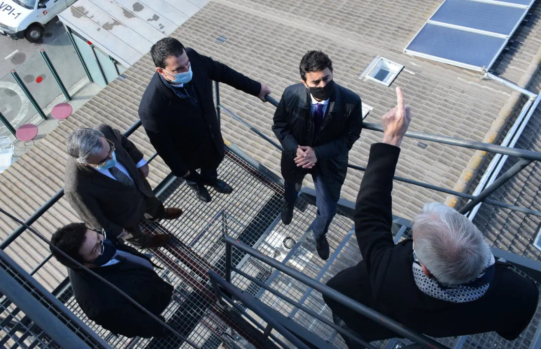 Gallardo i Calvet, durant la visita d'aquest matí a la infraestructura.