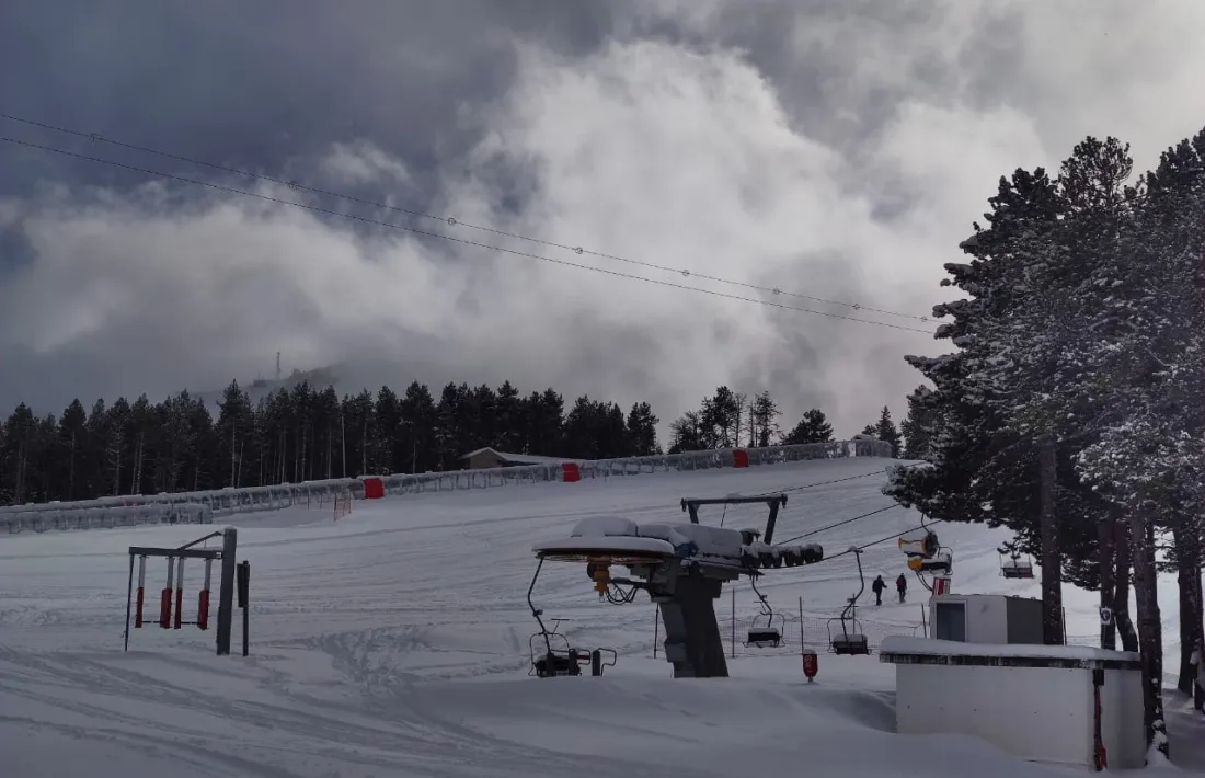 Les pistes d'Arinsal, blanques i buides aquest Nadal.
