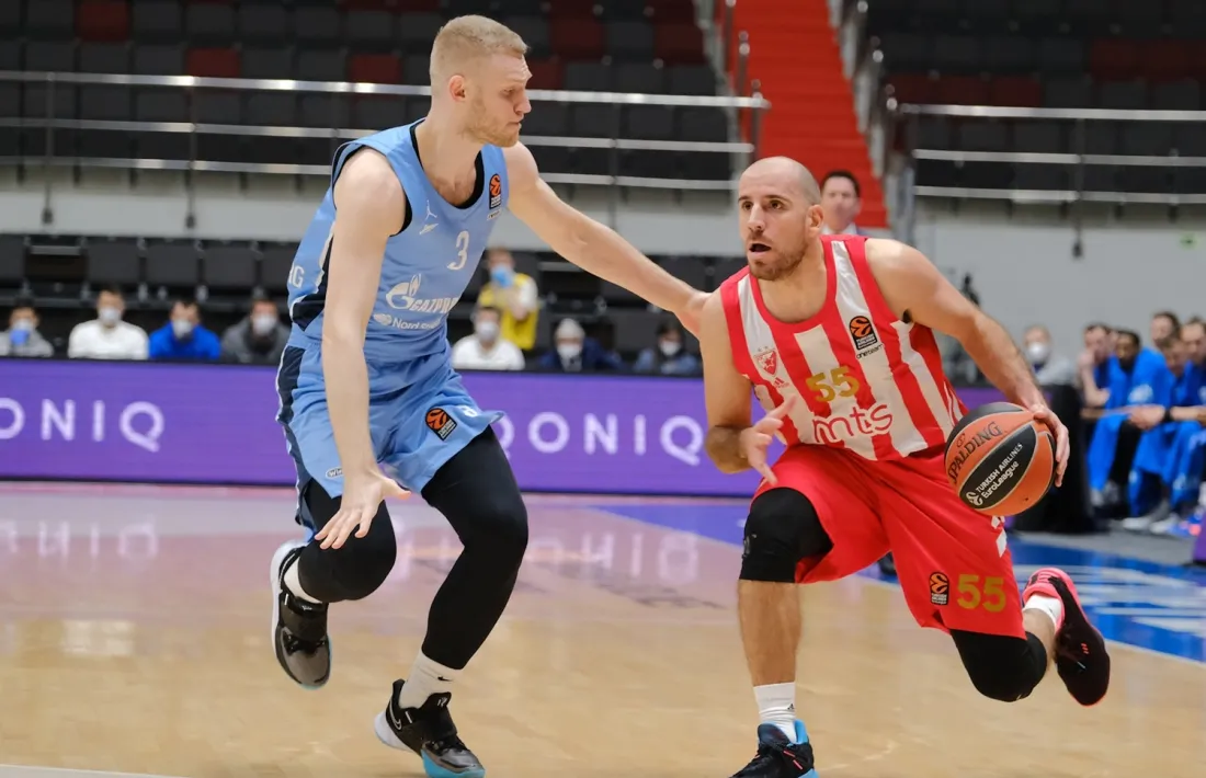 Quino Colom es va estrenar amb la samarreta de l'Estrella Roja. Foto: Euroleague.net