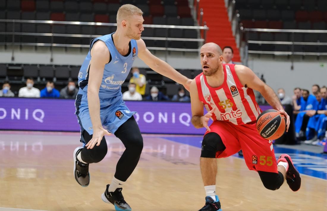 Quino Colom es va estrenar amb la samarreta de l'Estrella Roja. Foto: Euroleague.net