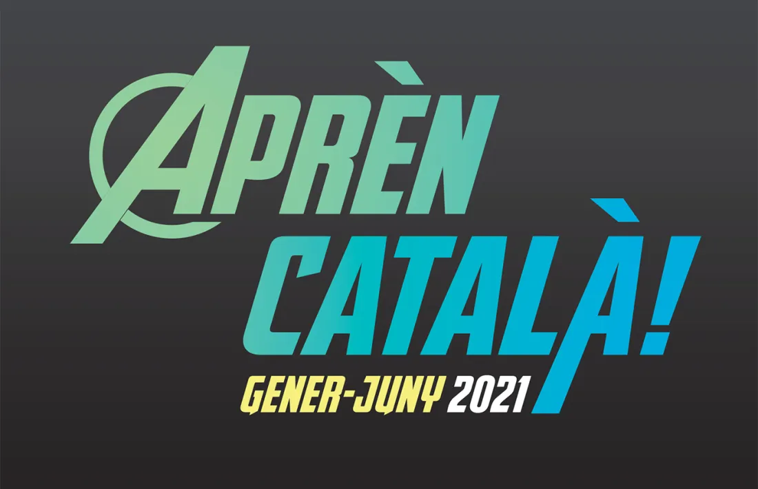 La imatge del díptic que anuncia els cursos de català.