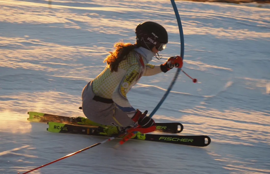 Carla Mijares, que dimarts va ser campiona d’Andorra d’eslàlom, va vèncer també ahir. Foto: FAE