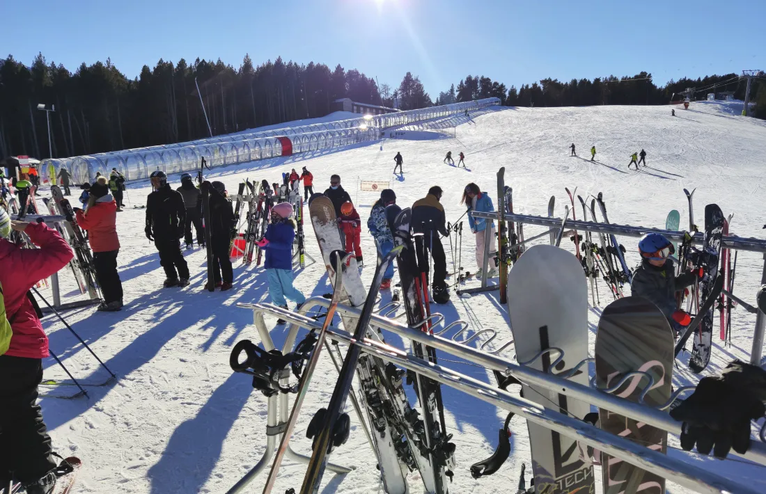 Clients de Vallnord al sector de Pal.
