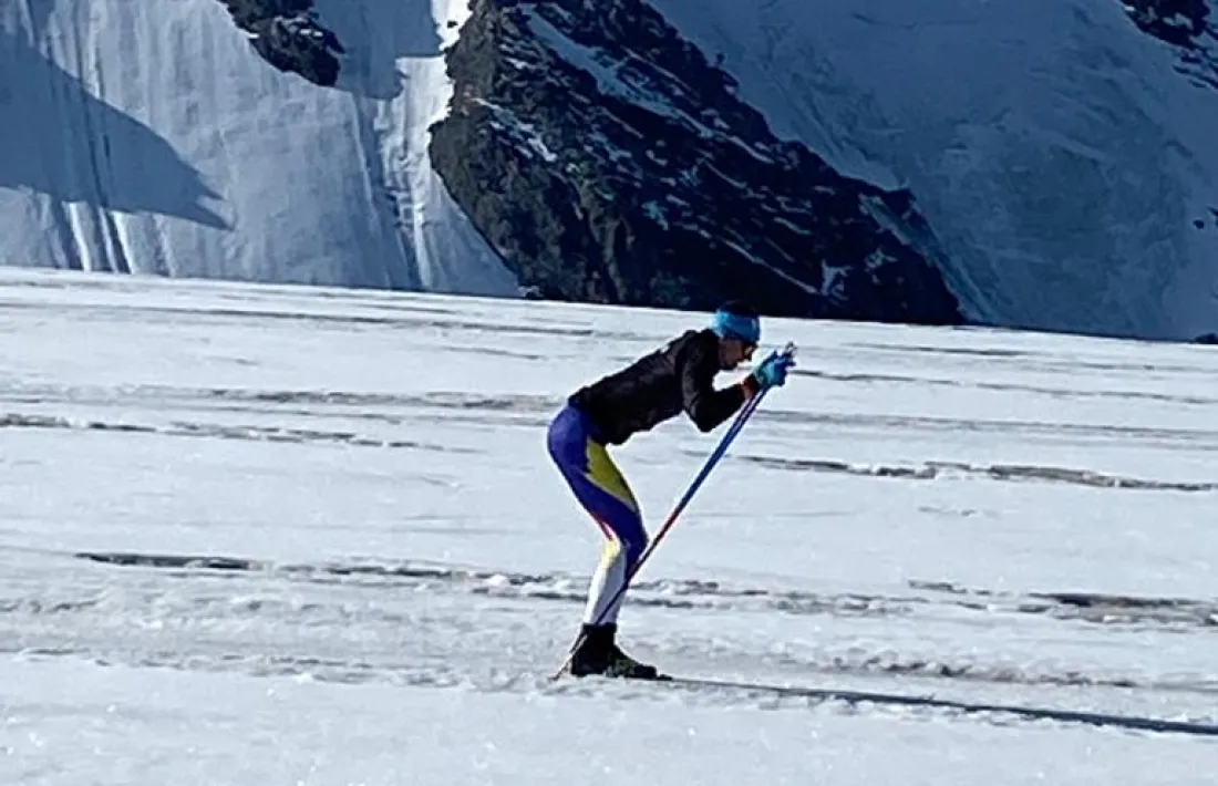 Irineu Esteve en un moment de la prova del Tour de Ski.