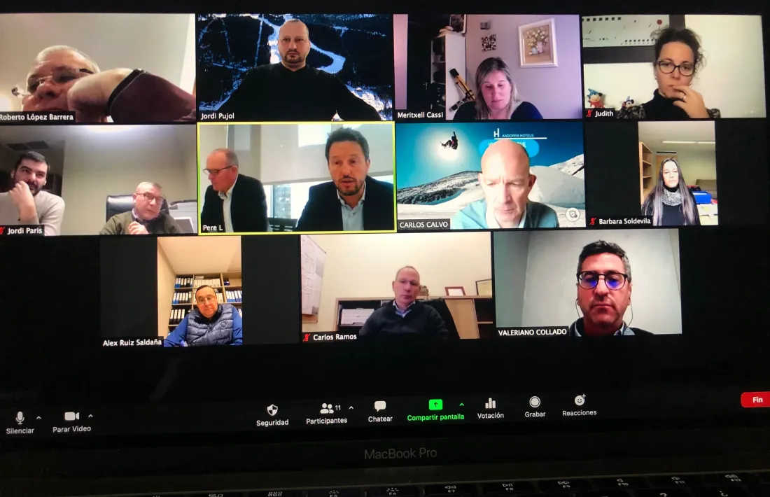 La reunió telemàtica entre el grup parlamentari socialdemòcrata i la UHA.