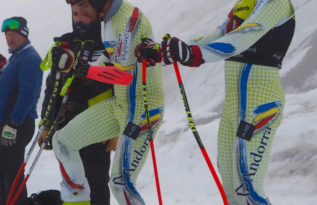 Àxel Esteve i Matías Vargas en un entrenament de pretemporada.