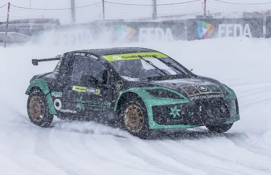 José 'Cohete' Suárez en un moment de la prova al Circuit Andorra del Pas de la Casa.