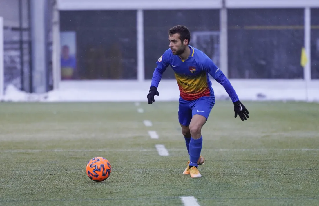 Hector Hevel, el migcampista ‘oranje’ de l’FC Andorra, que és espanyol per part de mare. Foto: FC Andorra