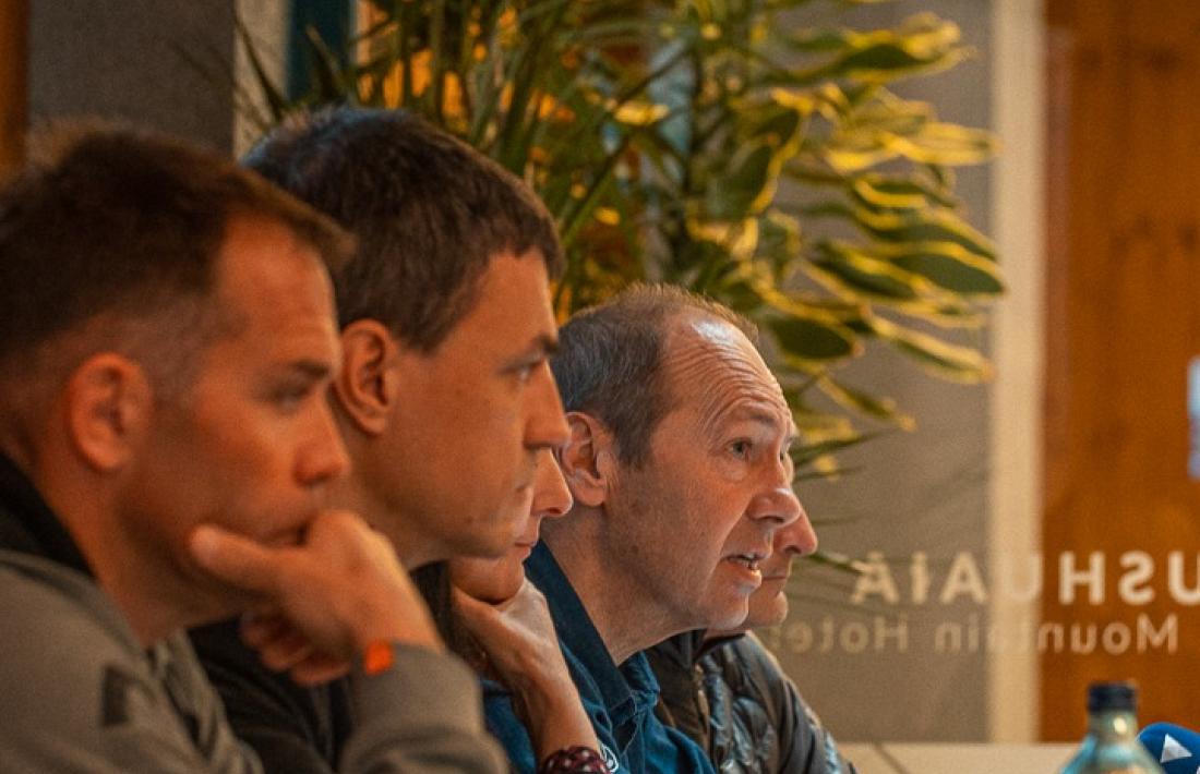El president de la FAM, Jaume Esteve, el gener del 2020 a la roda de premsa de la presentació de la Comapedrosa Andorra. Foto: Vallnord