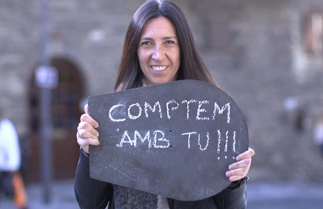 La cònsol menor d'Ordino, Eva Choy, en el vídeo de presentació del pressupost participatiu de la parròquia.
