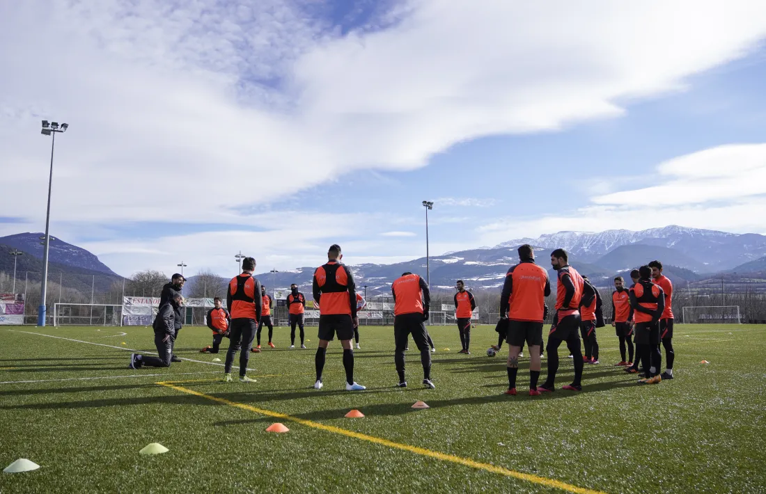 L’FC Andorra es va entrenar ahir a La Seu d’Urgell. Foto: FC Andorra