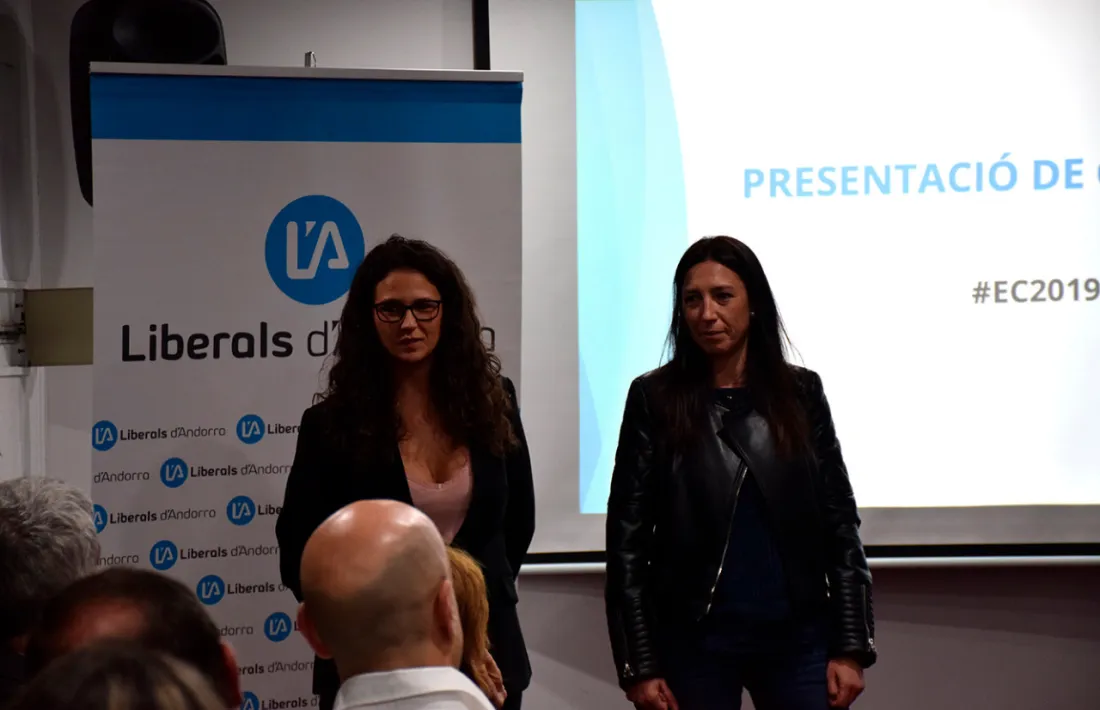 La cònsol menor d'Ordino, Eva Choy, en un acte de Liberals d'Andorra.