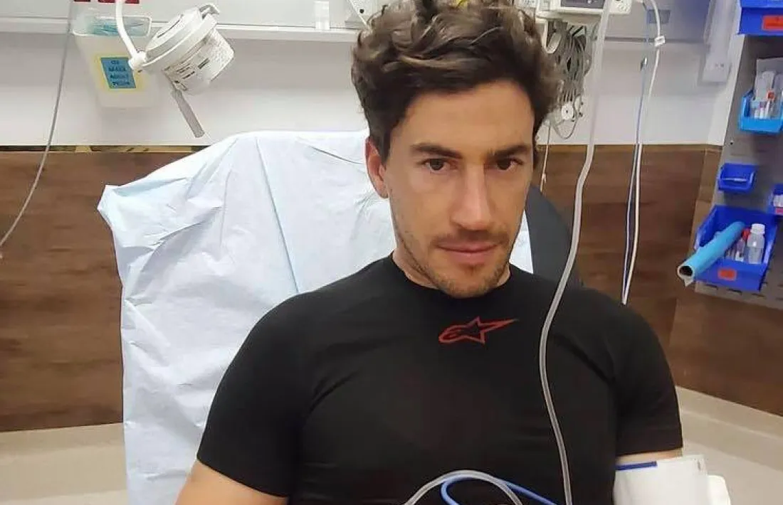 Joan Barreda va ser evacuat a l’hospital. Foto: Facebook