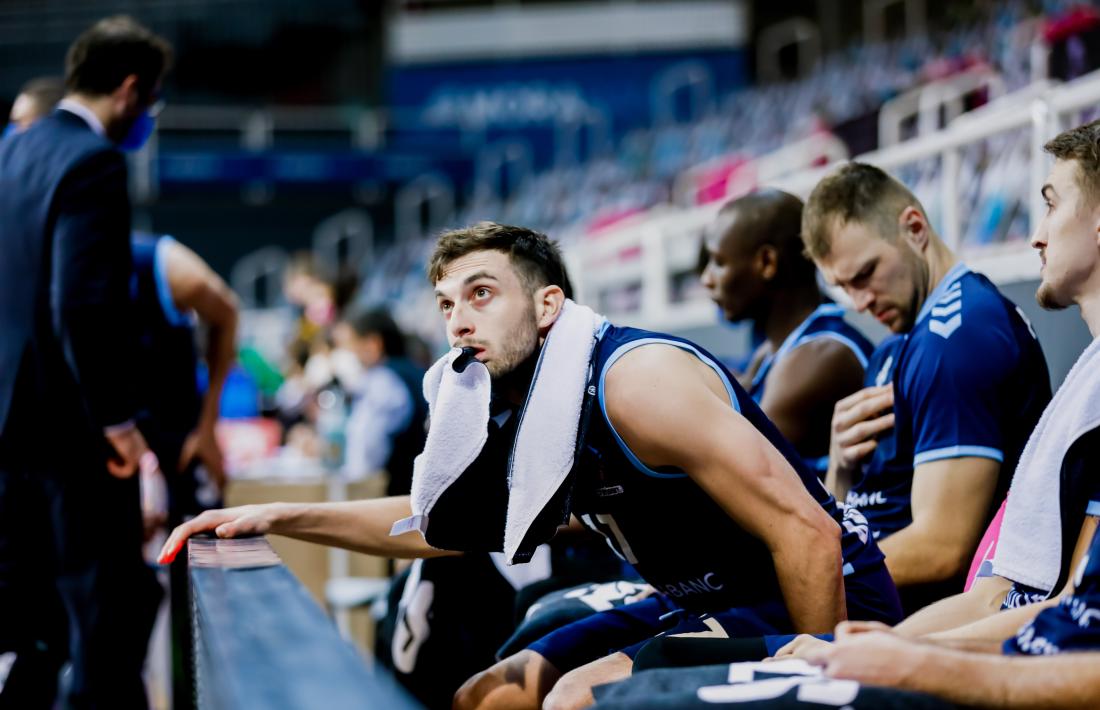 El base del BC MoraBanc, Sergi García, en els dos últims partits només ha jugat sis minuts i va ser contra l’Unics Kazan. Foto: Martín Imatge