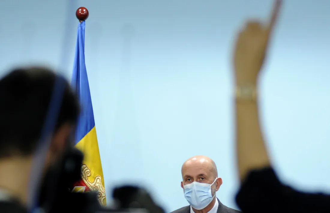 El ministre de Salut, en l'actualització sanitària d'aquest migdia.