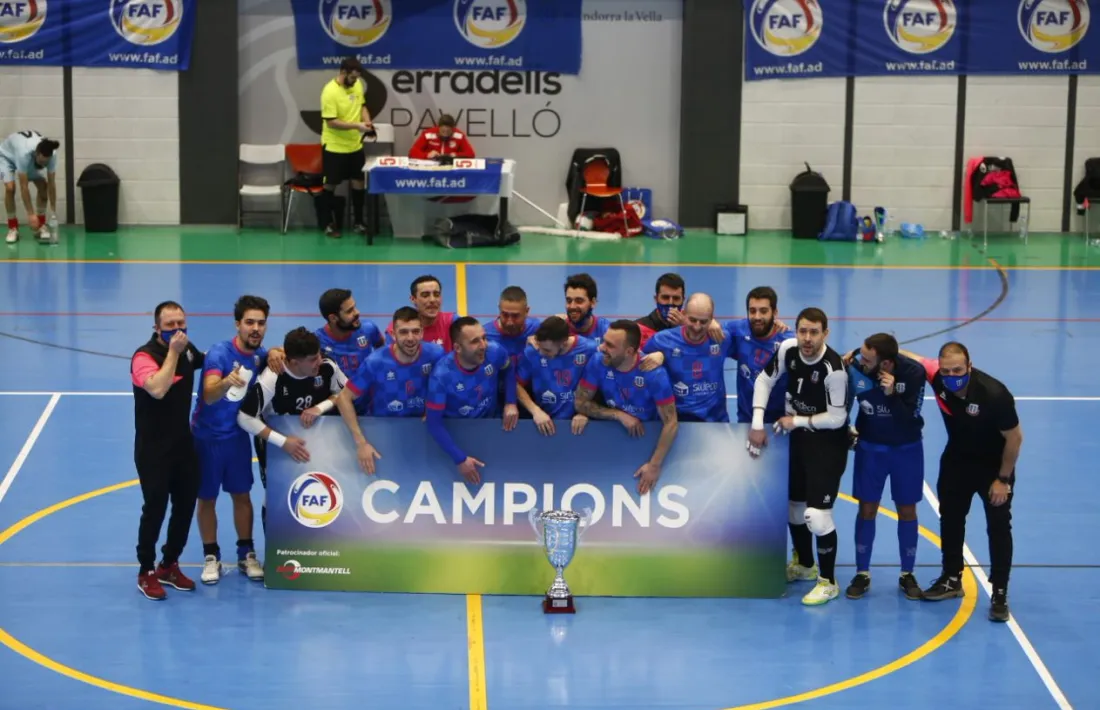 El Sideco FC Encamp va tornar a conquerir la Supercopa d’Andorra de futbol sala. Foto: FAF
