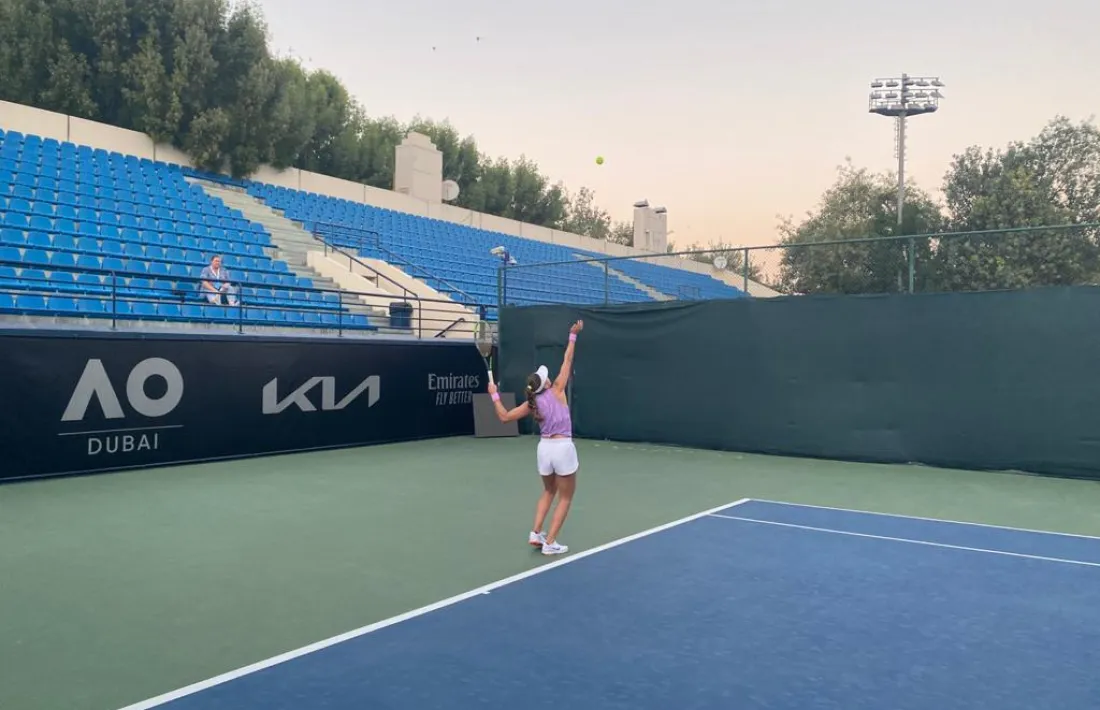 Vicky Jiménez quan va jugar a Dubai. Foto: Foto cedida per Joan Jiménez