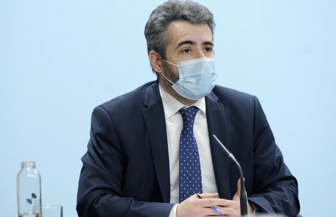 El ministre portaveu, Eric Jover, en la compareixença posterior al consell de ministres d’ahir.