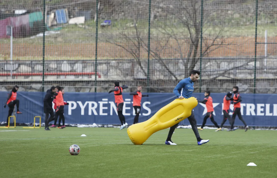 El nou tècnic de l’FC Andorra, Eder Sarabia, no debutarà diumenge. Foto: Facundo Santana